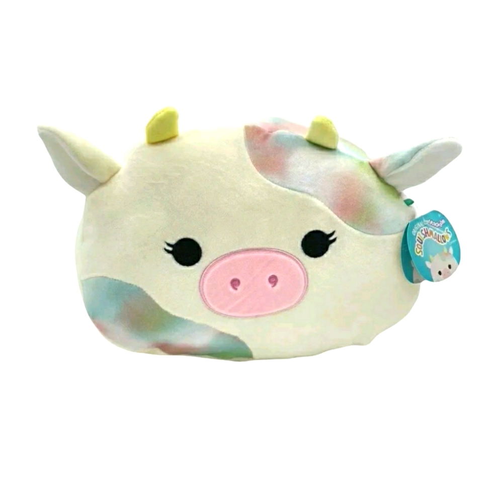 Candess the Cow Stackable 12" Easter Squishmallow Plush NWT Tie Dye